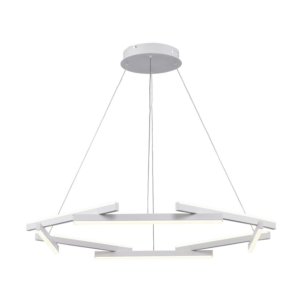 LED PENDANT 8 RODS 66W-WH